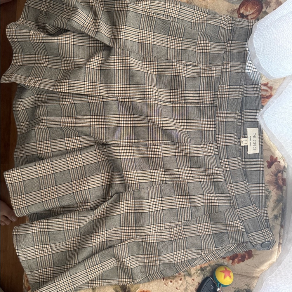 Plaid Pleated Skirt by Pilcro